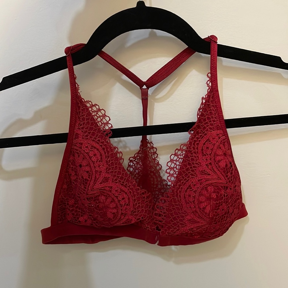 Red lace Victoria secret bra